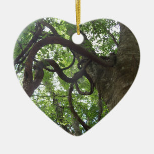 tangled old grapevines in tree ceramic tree decoration