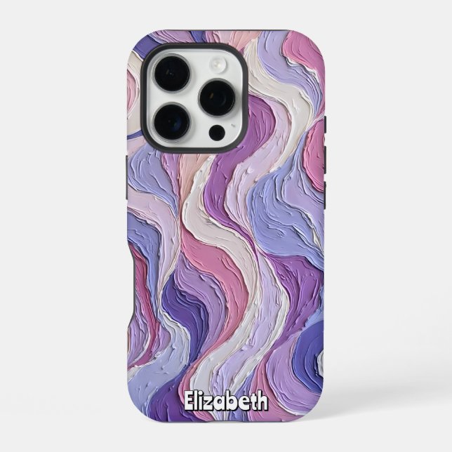 Tangled Pastel Waves iPhone Case (Back)