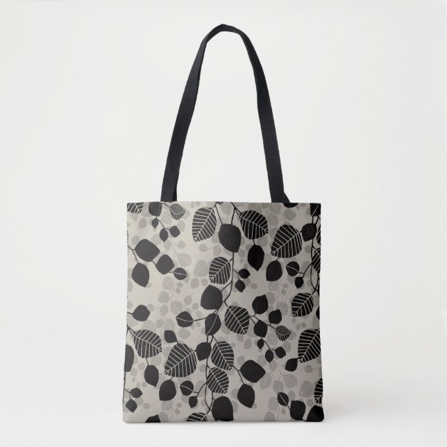 Tangled Poetic Canopy XL black silhouette Tote Bag (Front)