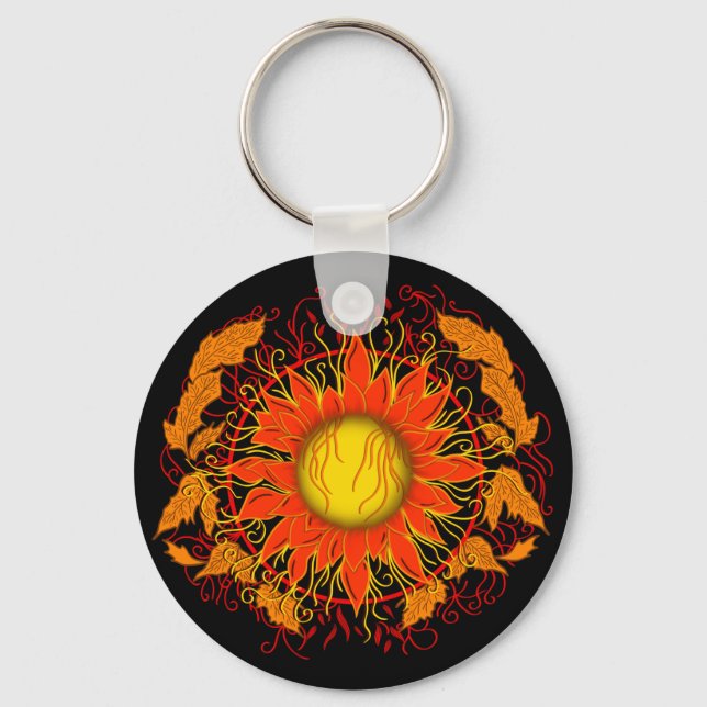 Tangled Sun Key Ring (Front)