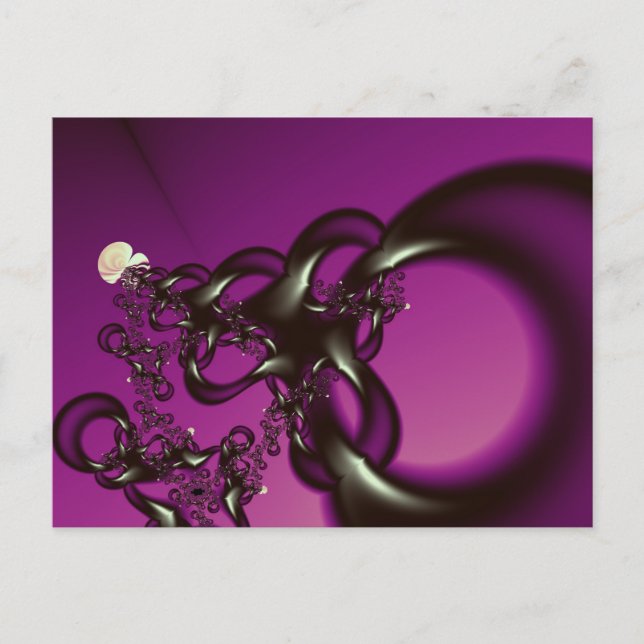 Tangled Up Fine Fractal Art Postcard (Front)