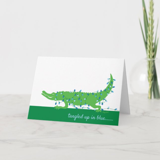 Tangled Up in Blue Holiday Card (Front)