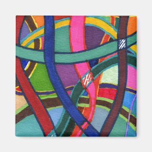 "Tangled Weave" Abstract Magnet