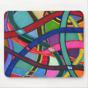 "Tangled Weaving" Abstract Design Mousepad