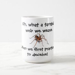 TANGLED WEB OF LIES COFFEE MUG