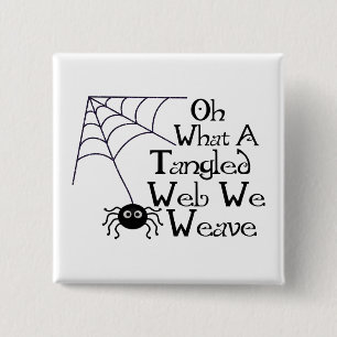 Tangled Web Spider 15 Cm Square Badge