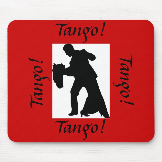 Tango! Ballroom Dance Couple Mousepad - Red (Front)