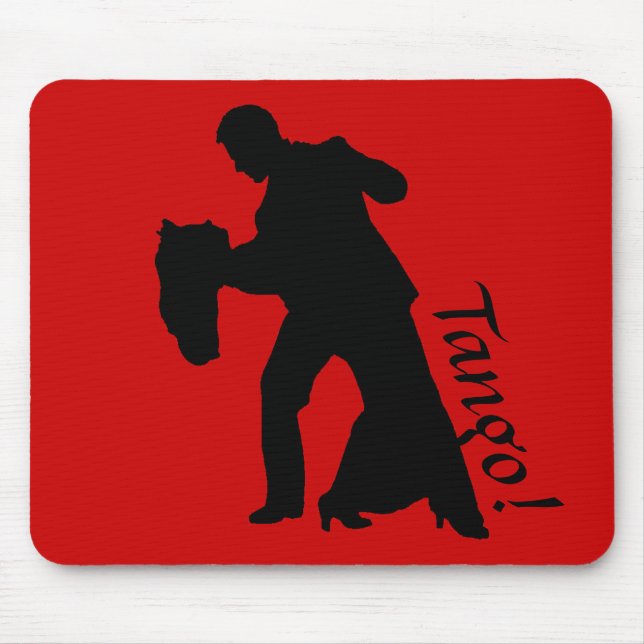 Tango! Ballroom Dance Couple Silhouette Mouse Mat (Front)