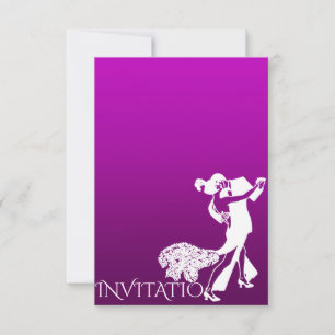 Tango Classic Dance Purple Lavender Ombre Invitation