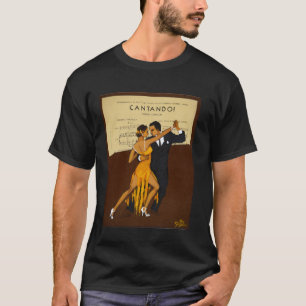 Tango Dance Vintage Travel Artwork by Daniel Trian T-Shirt