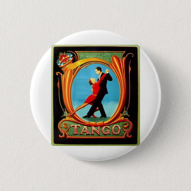 Tango Dancer 6 Cm Round Badge (Front)