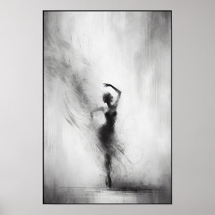 Tango Dancer in Expressive Motion Poster