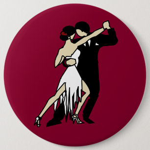Tango Dancers 6 Cm Round Badge