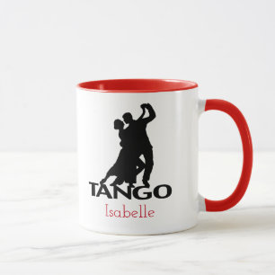 Tango Dancers Ballroom Silhouette Personalised Mug
