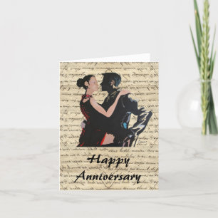 Tango dancers card