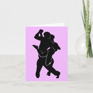 Tango Dancers Card Personalised Custom Text Name