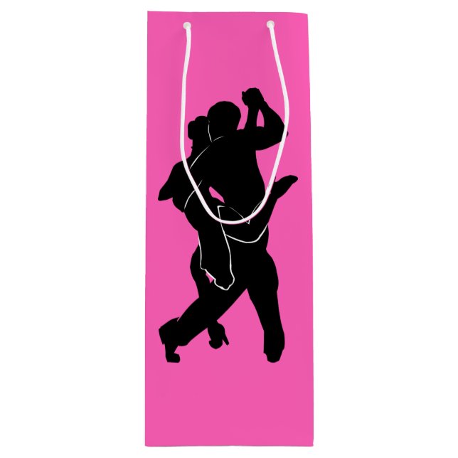 Tango Dancers Couple Wine Gif Bag - Your Colours (Front)