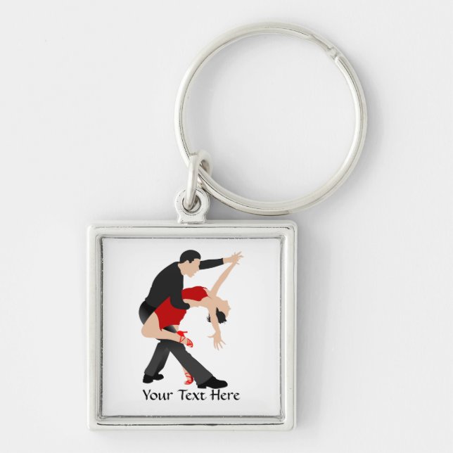 Tango Dancers (customised) Key Ring (Front)