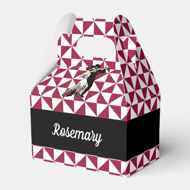 Tango Dancers Favour Box (Front Side)