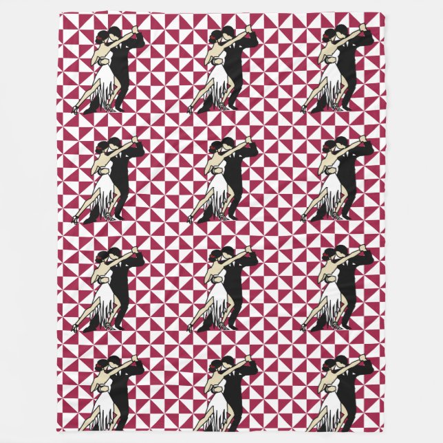 Tango Dancers Fleece Blanket (Front)