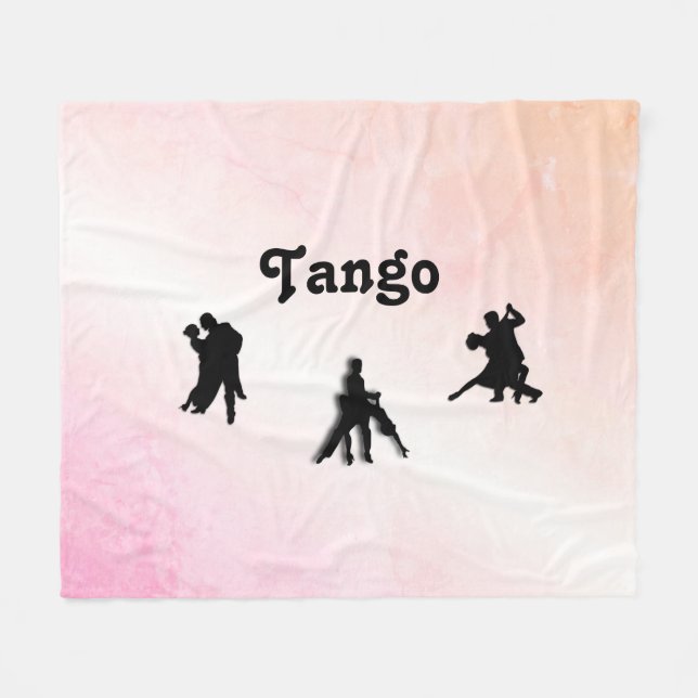 Tango Dancers Fleece Blanket (Front (Horizontal))