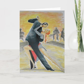 Tango Dancers Greeting Card -- Original Art
