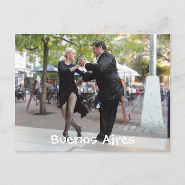 Tango Dancers in Plaza Dorrego Postcard (Front)