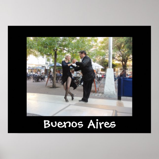 Tango Dancers in Plaza Dorrego Poster (Front)