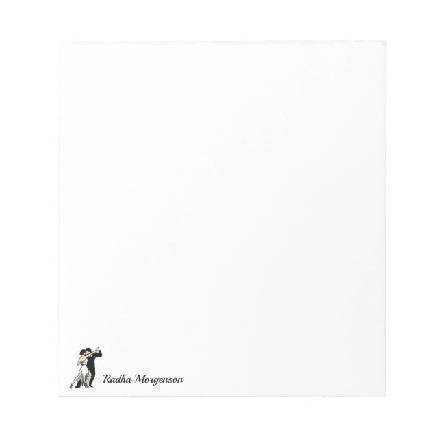 Tango Dancers Notepad (Front)
