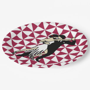 Tango Dancers Paper Plate