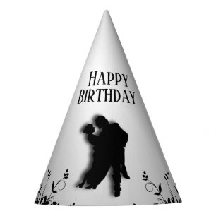 Tango Dancers Silhouette 1 Birthday Party Hat