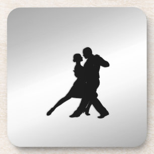 Tango Dancers Silhouette Coaster