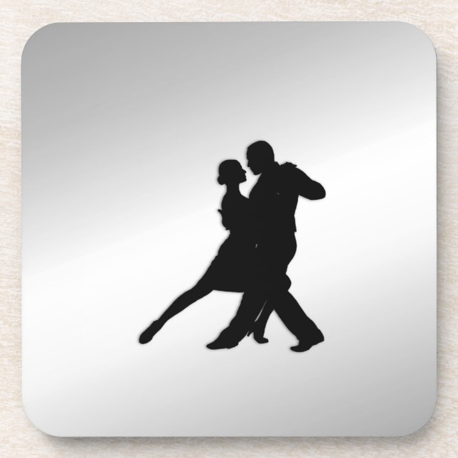 Tango Dancers Silhouette Coaster (Front)