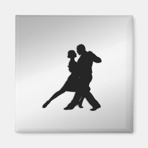 Tango Dancers Silhouette Magnet