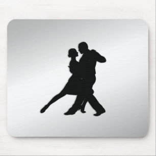 Tango Dancers Silhouette Mouse Mat