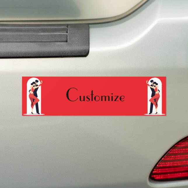 Tango Dancers Thunder_Cove Bumper Sticker (On Car)