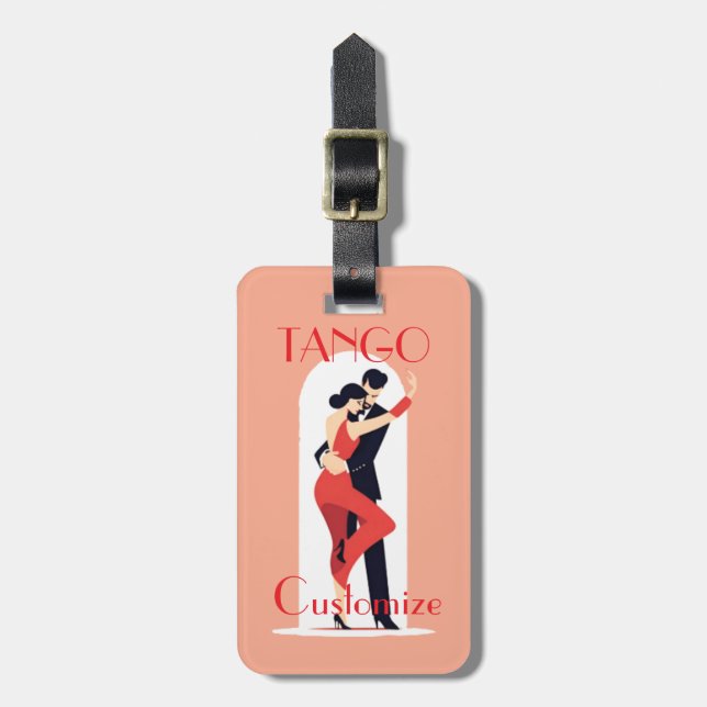 Tango Dancers Thunder_Cove Luggage Tag (Front Vertical)