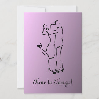 Tango Dancers with Customisable Slogan Invitation