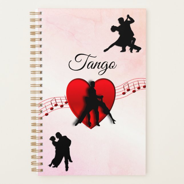 Tango Dances I Heart New Twist Design Planner (Front)