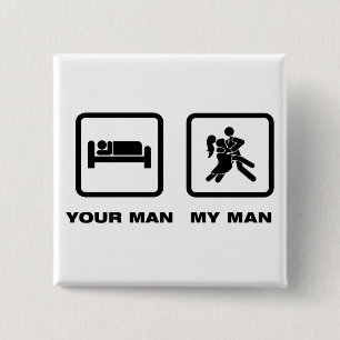 Tango Dancing 15 Cm Square Badge