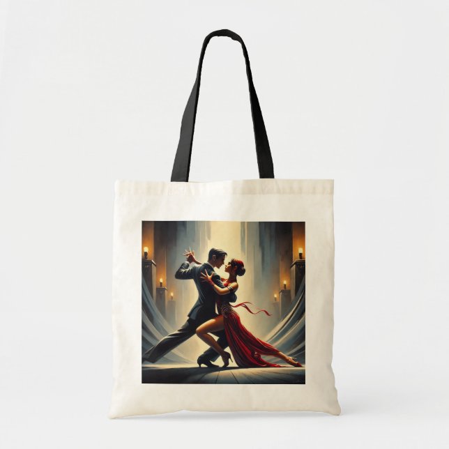 Tango Dancing Couple Tote Bag (Front)
