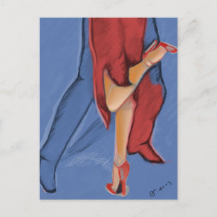 Tango Dancing Postcard