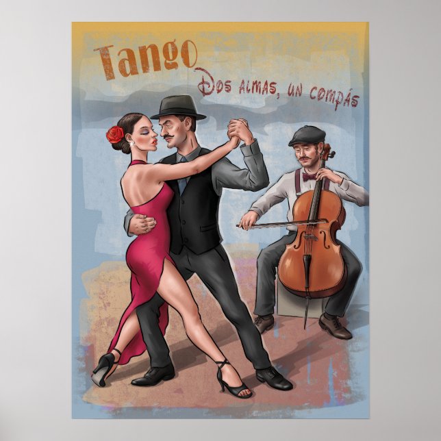 Tango – Dos almas, un compás . Dance Art Poster (Front)
