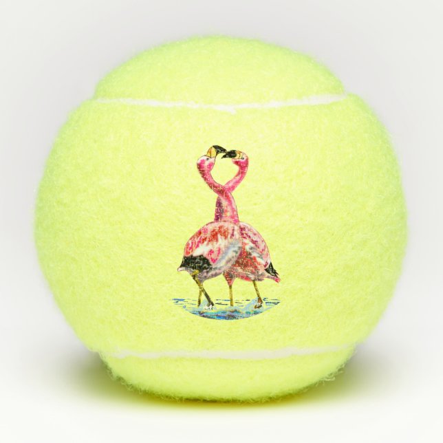 Tango Flamingo Tennis Balls (Front)