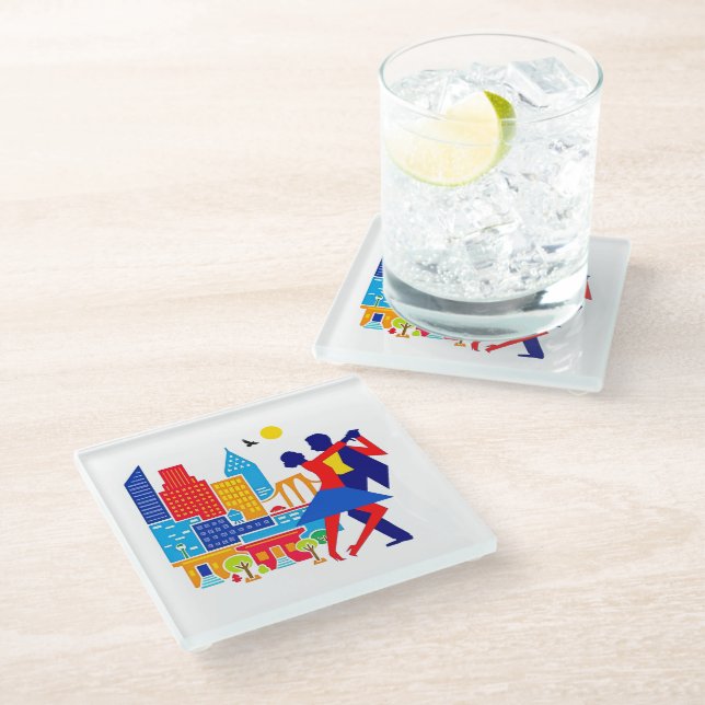 Tango Glass Coaster (Angled)