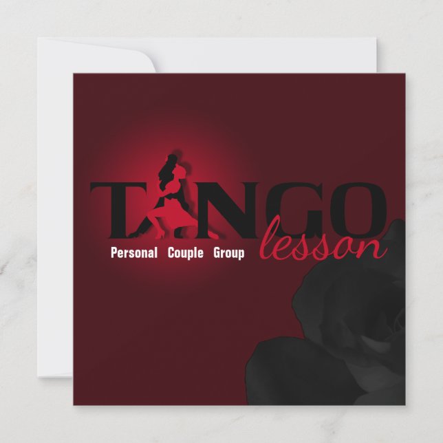Tango Lesson - Card, Invite (Front)