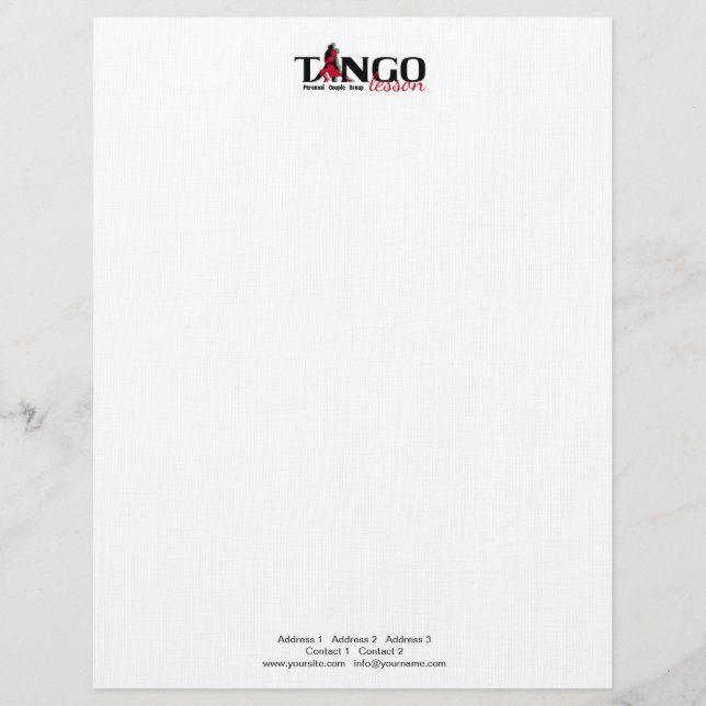 Tango Lesson - Letterhead (Front)