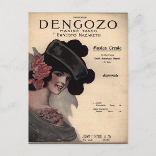 Tango Sheet Music Vintage Postcard