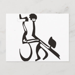Tango with Hebrew Letters Postcard