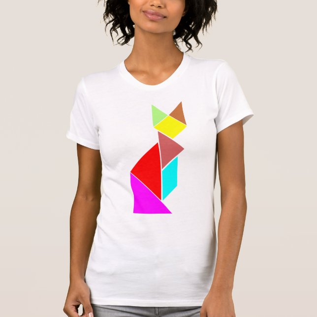 tangram cat T-Shirt (Front)